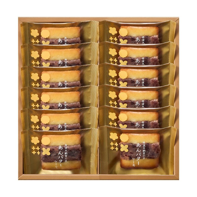  丹波大納言小豆 あんバターケーキ 12個入